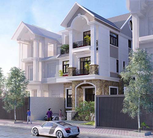 Dự án Thiết kế nhà liền kề 125m2 3 tầng ở Nam An Khánh