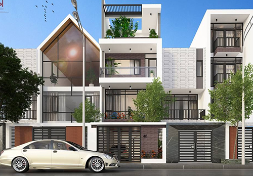 Dự án Thiết kế nội thất nhà liền kề hiện đại 4 tầng ở Dương Nội