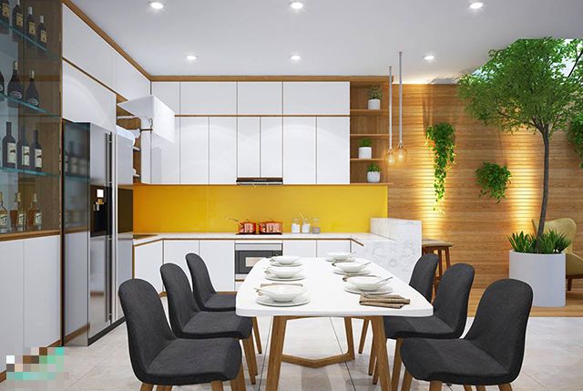 Thiết kế nội thất nhà liền kề 3 tầng 70m2 ở Nam An Khánh 