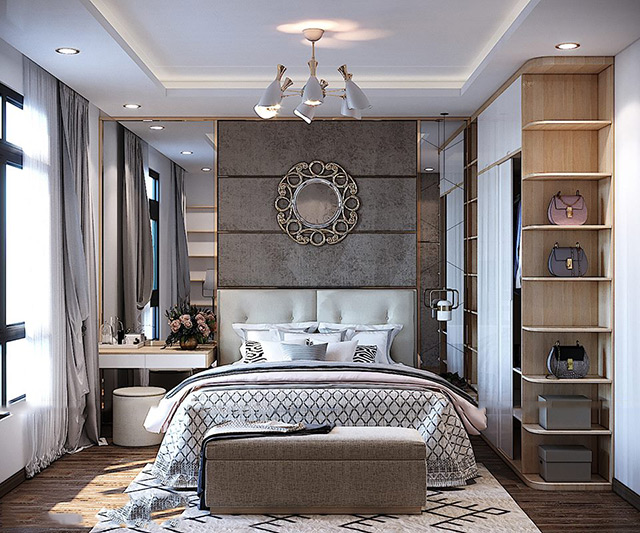 Thiết kế nhà liền kề 120m2 phong cách hiện đại tại Hoài Đức, Hà Nội