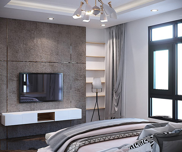 Thiết kế nhà liền kề 120m2 phong cách hiện đại tại Hoài Đức, Hà Nội