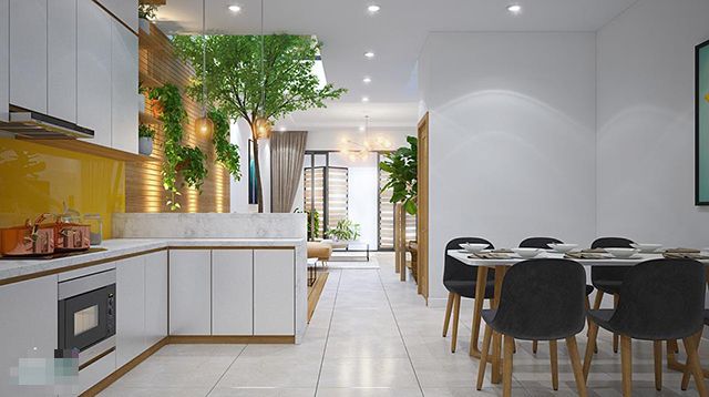 Thiết kế nội thất nhà liền kề 3 tầng 70m2 ở Nam An Khánh 