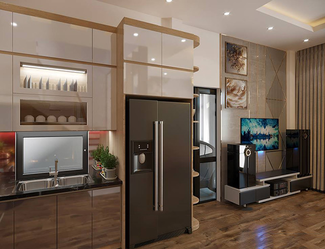 Thiết kế nhà liền kề 120m2 phong cách hiện đại tại Hoài Đức, Hà Nội