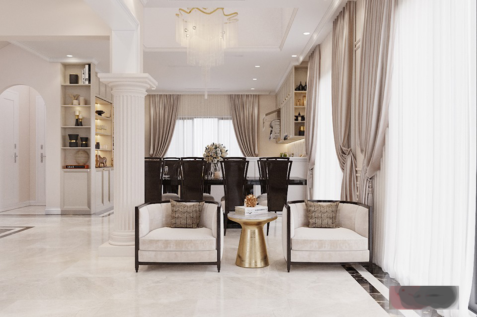 Thiết kế biệt thự đơn lập phong cách Tân Cổ Điển tại dự án Hà Đô Dragon City, Hoài Đức, Hà Nội.