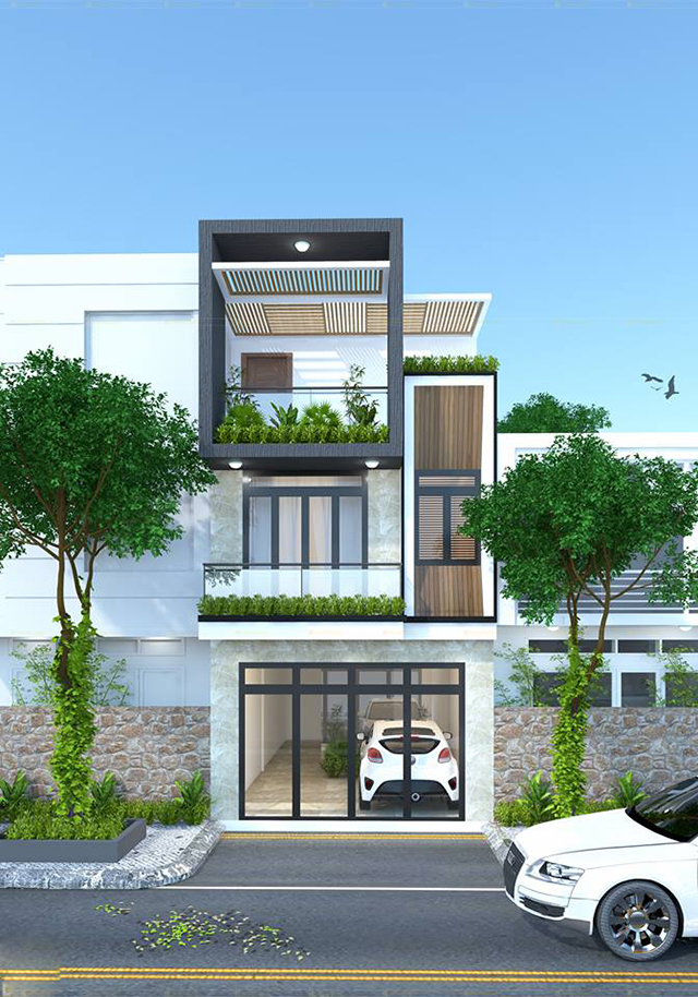 Dự án Thiết kế nhà liền kề 64m2 ở Thanh Xuân phong cách hiện đại