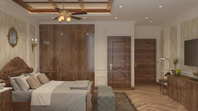 Thiết kế nội thất biệt thự tân cổ điển 112m2 tại Hà Đô Charm Villas