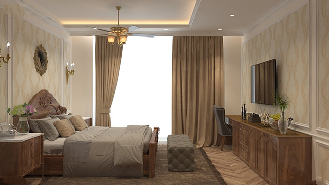 Thiết kế nội thất biệt thự tân cổ điển 112m2 tại Hà Đô Charm Villas