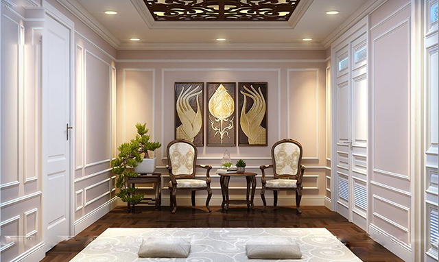 Thiết kế biệt thự 84m2 phong cách tân cổ điển ở Thanh Xuân 
