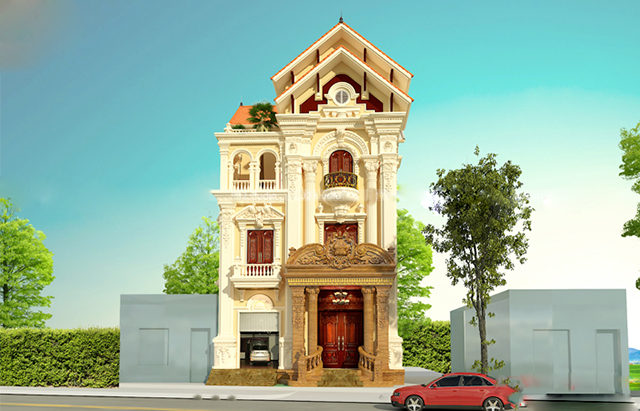 Dự án Thiết kế biệt thự 84m2 phong cách tân cổ điển ở Thanh Xuân 