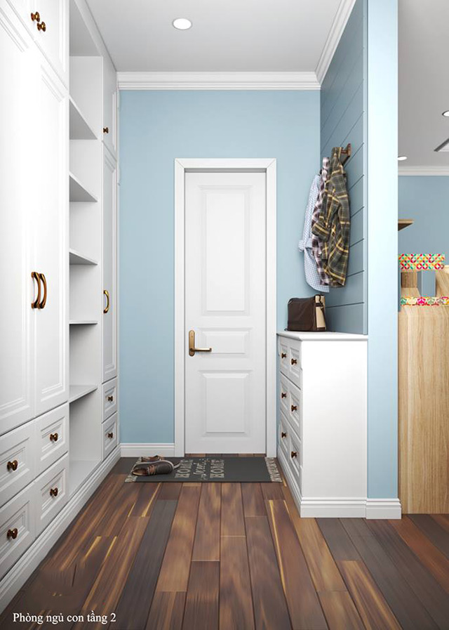 Thiết kế nội thất biệt thự tân cổ điển 118m2 tại Hoài Đức, Hà Nội