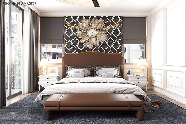 Thiết kế nội thất biệt thự tân cổ điển 118m2 tại Hoài Đức, Hà Nội
