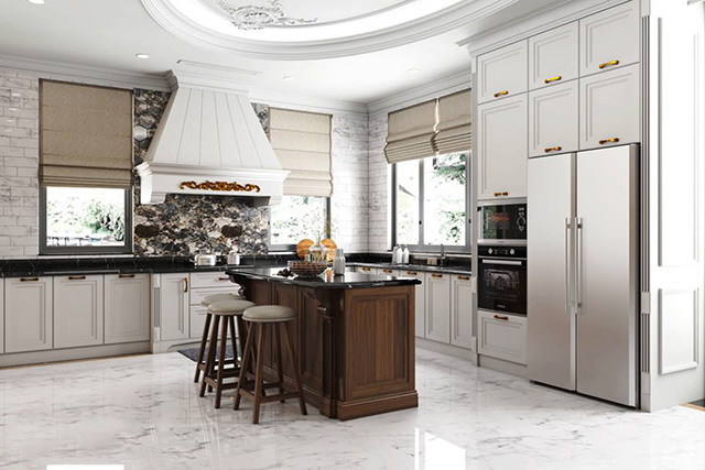 Thiết kế nội thất biệt thự tân cổ điển 118m2 tại Hoài Đức, Hà Nội
