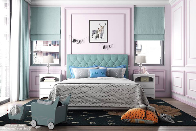 Thiết kế nội thất biệt thự tân cổ điển 118m2 tại Hoài Đức, Hà Nội