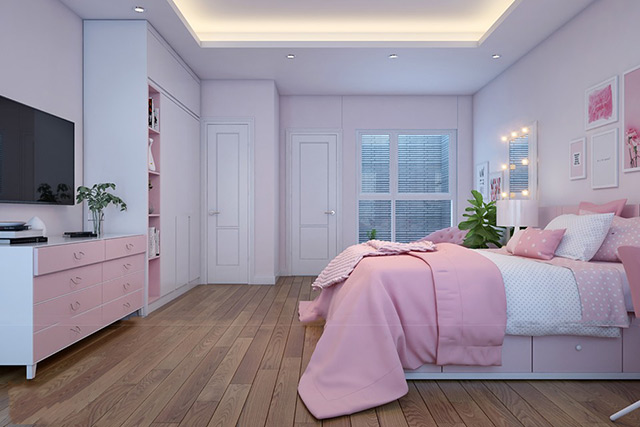 Thiết kế nội thất biệt thự 95m2 phong cách hiện đại tại Hoài Đức, Hà Nội