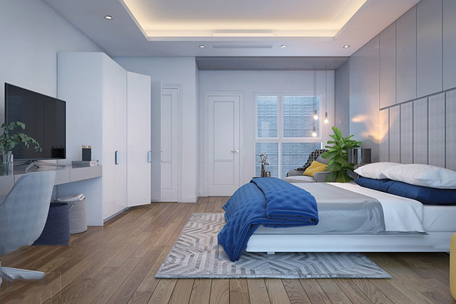 Thiết kế nội thất biệt thự 95m2 phong cách hiện đại tại Hoài Đức, Hà Nội