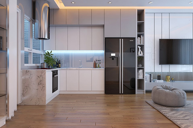 Thiết kế nội thất biệt thự 95m2 phong cách hiện đại tại Hoài Đức, Hà Nội
