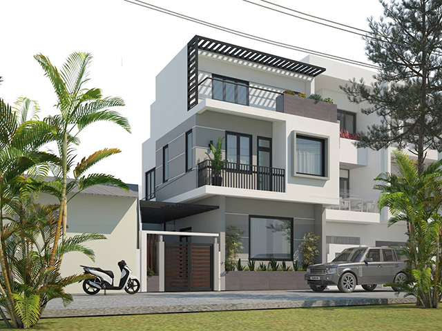 Dự án Thiết kế nội thất nhà liền kề 95m2 phong cách hiện đại tại Hoài Đức, Hà Nội