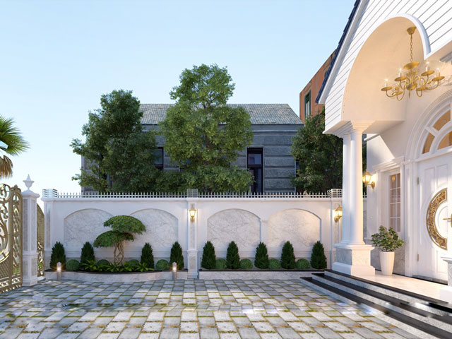 Thiết kế nhà liền kề 140m2 hướng tây nam mang phong cách cổ điển tại Nguyễn Xiển