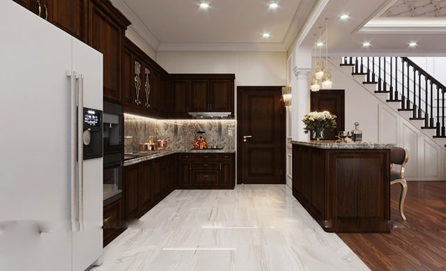 Thiết kế nhà liền kề 140m2 hướng tây nam mang phong cách cổ điển tại Nguyễn Xiển