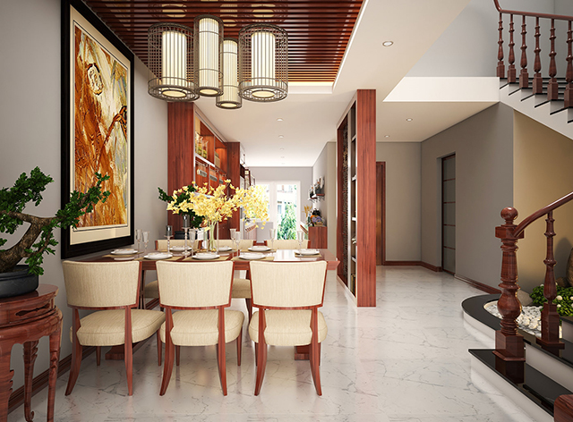 Thiết kế nội thất nhà liền kề 3 tầng hiện đại ở Dương Nội