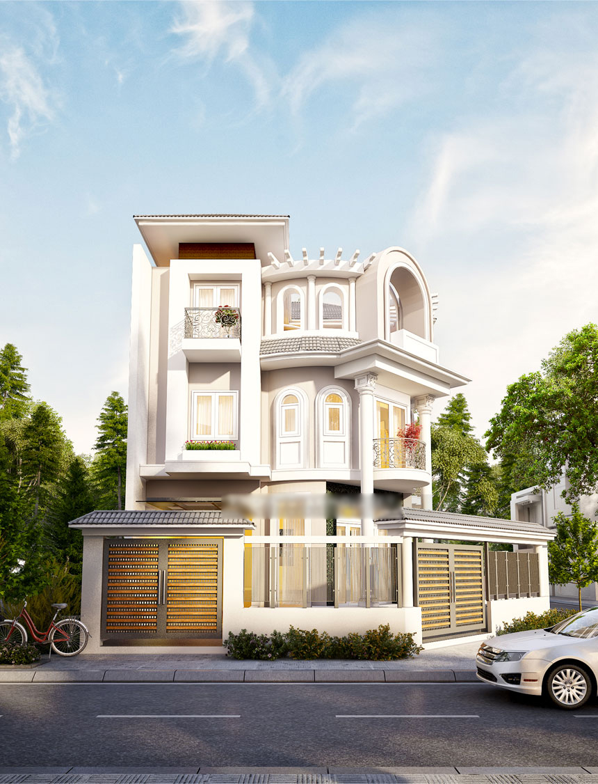 Thiết kế biệt thự Tân Cổ Điển rộng 300m2 tại dự án Hà Đô Charm Villa, Hoài Đức, Hà Nội