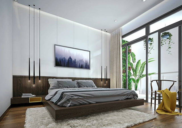 Thiết kế nội thất nhà liền kề 3 tầng 105m2 ở Nam An Khánh