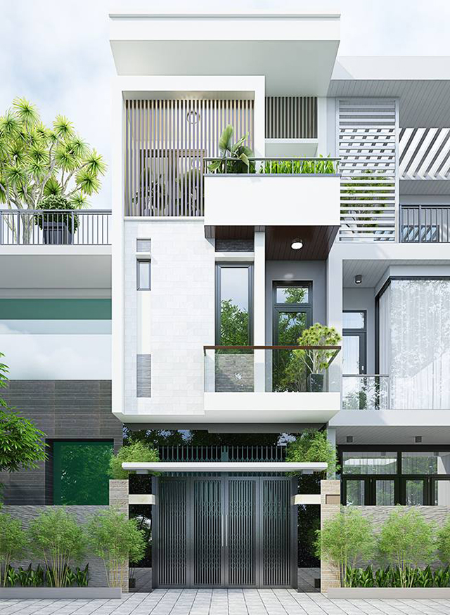 Thiết kế nội thất nhà liền kề 3 tầng 105m2 ở Nam An Khánh