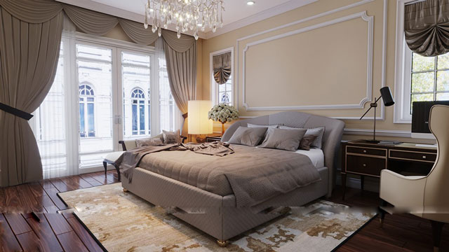 Thiết kế nhà liền kề 140m2 hướng tây nam mang phong cách cổ điển tại Nguyễn Xiển