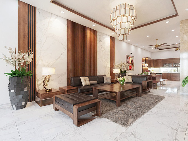 Thiết kế nội thất biệt thự 3 tầng phong cách hiện đại tại Hà Đô Charm Villas