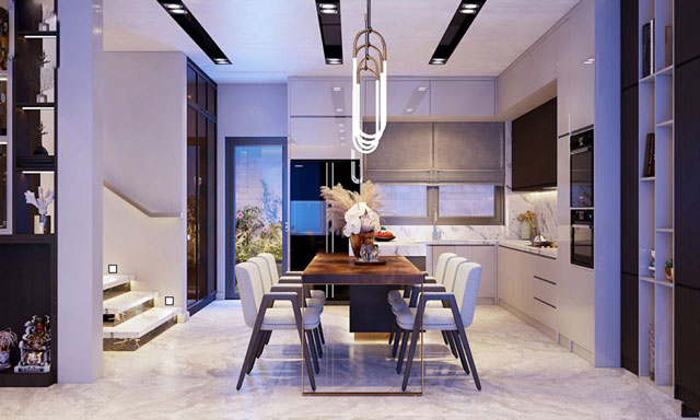 Thiết kế nhà liền kề 2 tầng mang phong cách hiện đại tại Nguyễn Xiển