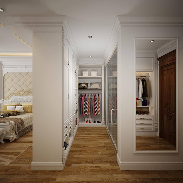 Thiết kế nội thất biệt thự tân cổ điển 105m2 tại Hoài Đức, Hà Nội