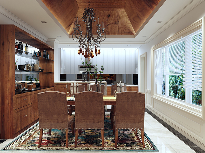Thiết kế biệt thự Tân Cổ Điển 3 phòng ngủ, rộng 250m2 tại Hà Đô Charm Villa, Hoài Đức, Hà Nội