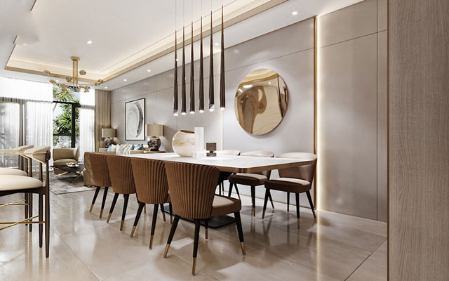 Thiết kế nội thất biệt thự tại Thanh Xuân mang phong cách hiện đại thuộc dự án An Lạc Green Symphony