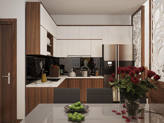 Thiết kế nội thất nhà liền kề 3 tầng phong cách hiện đại tại Hoài Đức, Hà Nội