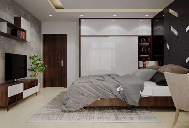 Thiết kế nội thất nhà liền kề 3 tầng phong cách hiện đại tại Hoài Đức, Hà Nội