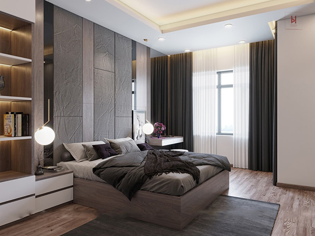 Thiết kế nội thất nhà liền kề 3 tầng 77m2 ở Nam An Khánh