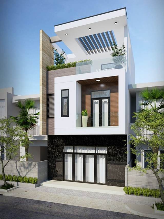 Thiết kế nội thất nhà liền kề 3 tầng 77m2 ở Nam An Khánh