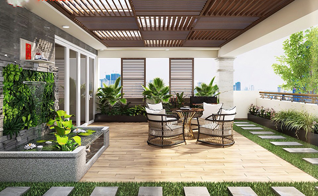 Thiết kế nội thất nhà liền kề 3 tầng 77m2 ở Nam An Khánh