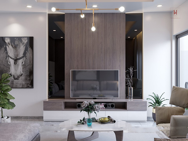 Thiết kế nội thất nhà liền kề 3 tầng 77m2 ở Nam An Khánh