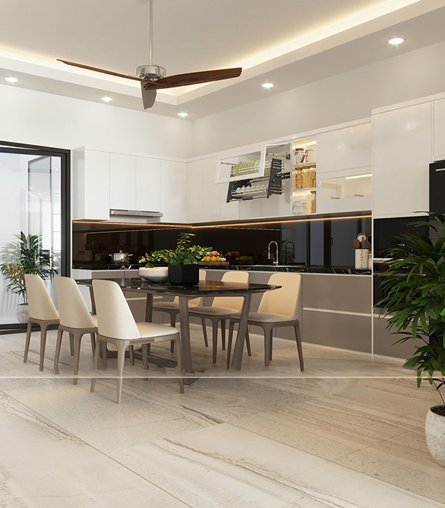 Thiết kế nội thất nhà liền kề 92m2 tại Hà Đô Charm Villas
