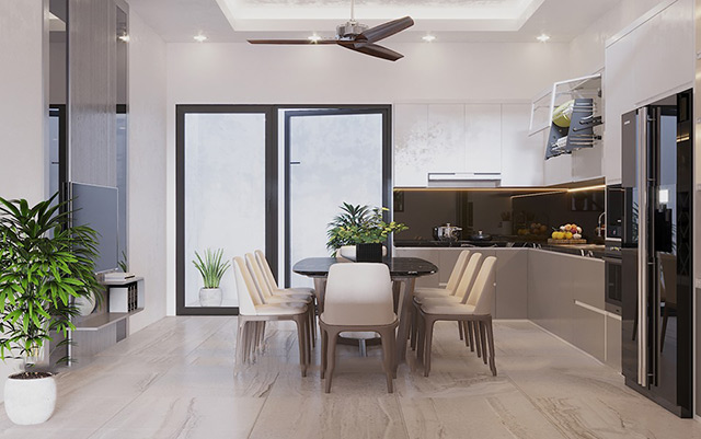 Thiết kế nội thất nhà liền kề 92m2 tại Hà Đô Charm Villas