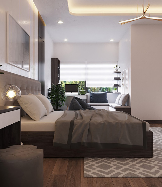 Thiết kế nội thất nhà liền kề 92m2 tại Hà Đô Charm Villas