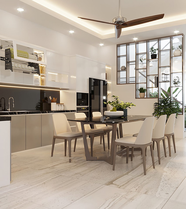 Thiết kế nội thất nhà liền kề 92m2 tại Hà Đô Charm Villas