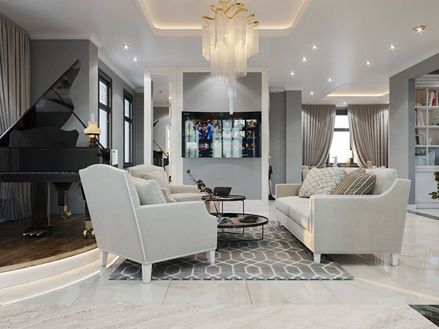 Thiết kế nội thất biệt thự 3 tầng 102m2 tại Hoài Đức, Hà Nội.