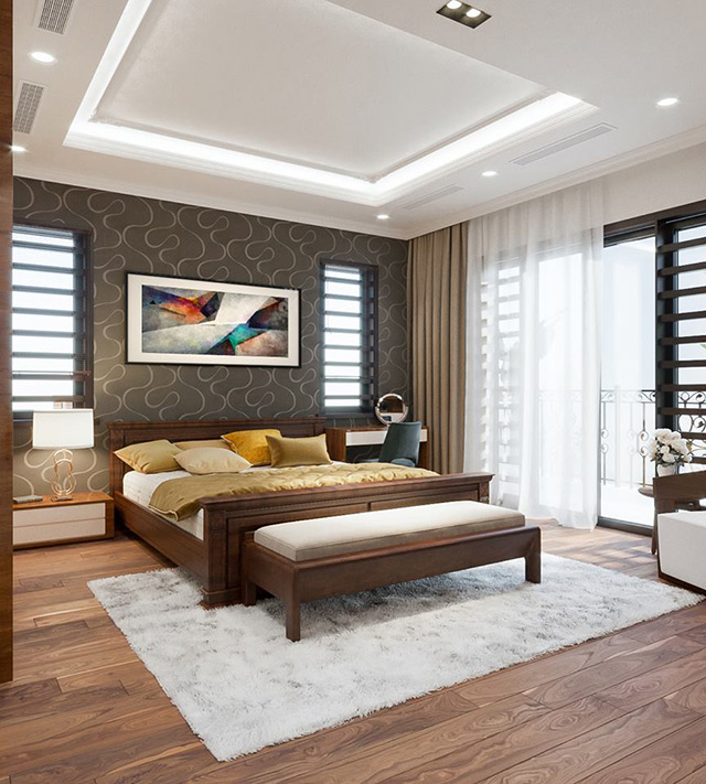 Thiết kế nội thất biệt thự 2 tầng mái thái tại Hoài Đức, Hà Nội