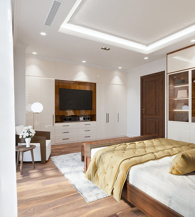 Thiết kế nội thất biệt thự 2 tầng mái thái tại Hoài Đức, Hà Nội
