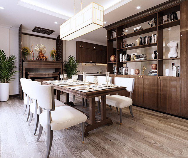 Thiết kế nội thất biệt thự mái thái 118m2 ở Dương Nội theo phong cách hiện đại