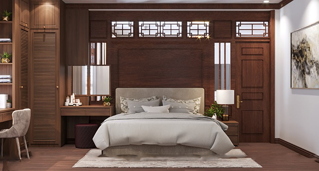 Thiết kế nội thất biệt thự mái thái 118m2 ở Dương Nội theo phong cách hiện đại