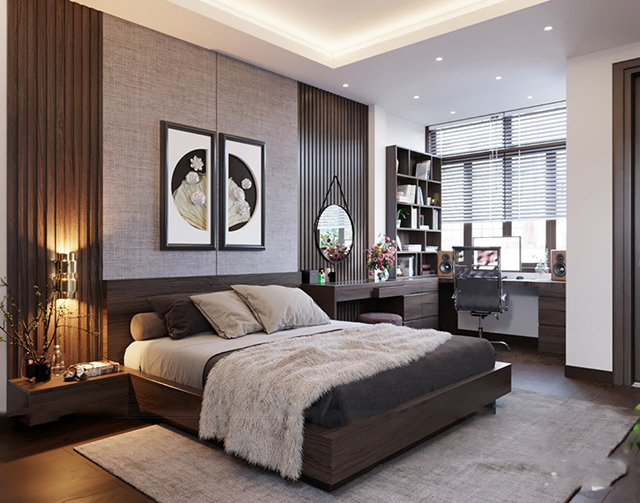 Thiết kế nội thất biệt thự mái thái 118m2 ở Dương Nội theo phong cách hiện đại