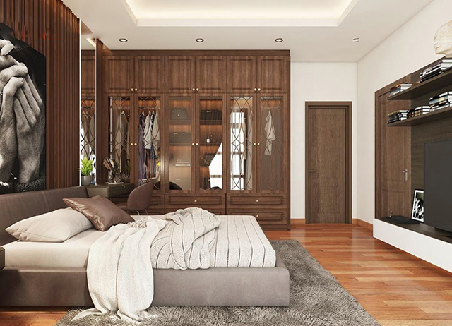 Thiết kế nội thất nhà liền kề mái bằng 3 tầng ở Dương Nội